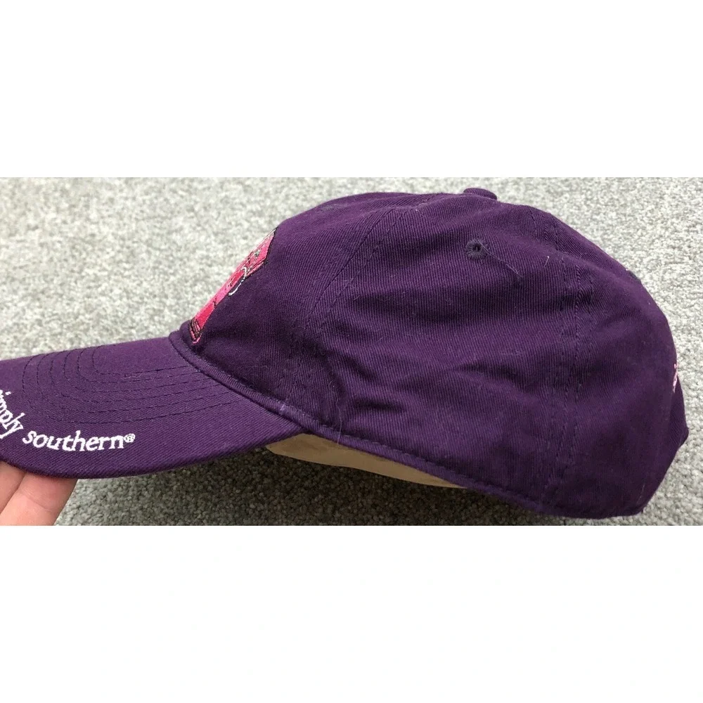 Simply Southern Hat Cap Strap Back‎ Purple Twill Scrub Life Nurse Ladies Womens